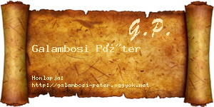 Galambosi Péter névjegykártya